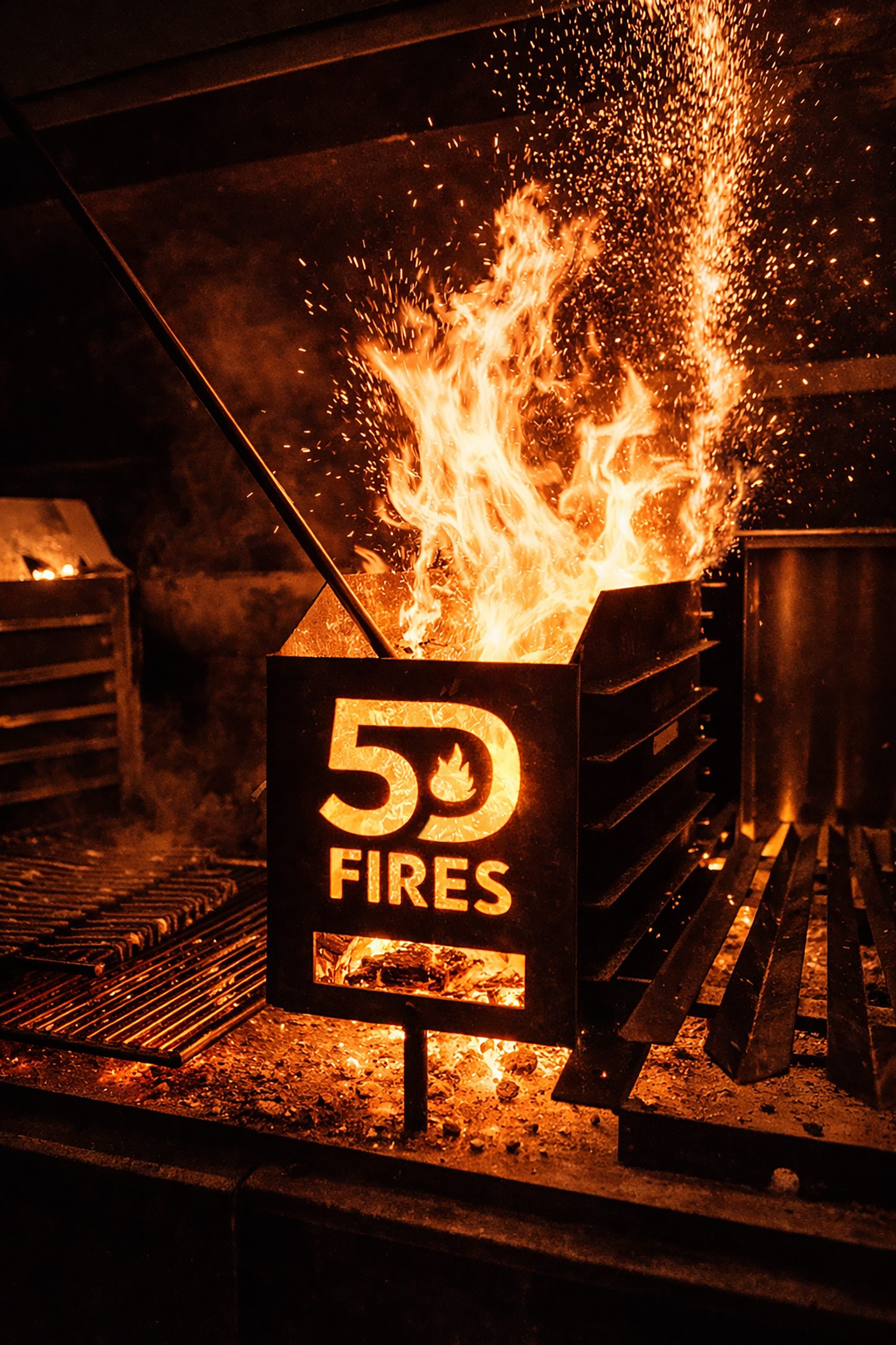 metal fire logo